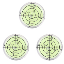 3pièces 32X7mm Acrylique Bullseye Niveau À Bulle Niveau Rond Accessoires Bubble, Vert