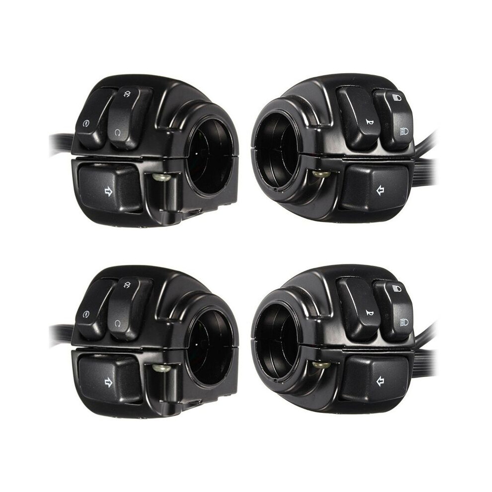 2 Pair Motorcycle Handlebar Control S (25Mm) With Wiring Harness For Light 6133283625647
