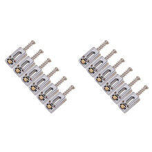 12 Stücke Metall Gitarren Brücken Sattel  Roller Saiten Tremolo Brücken Sättel für Elektrische Gitarren Ersatz Teile, Silber