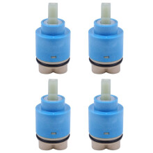 4X Valvula del Cartucho del Grifo Grifo de Agua 35mm Diametro de Plastico de Marfil Azul