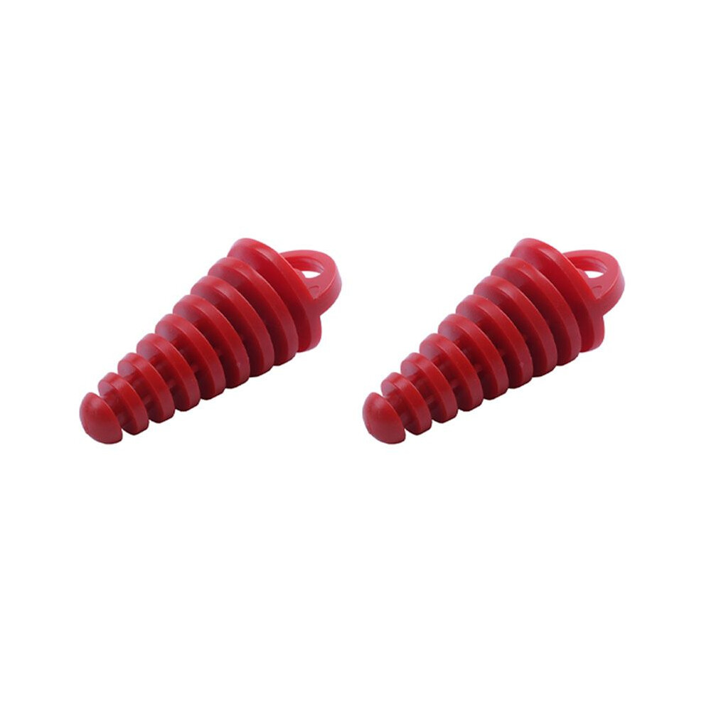 2X Muffler Pipe Exhaust Silencer Wash Plug For Motorcycle Dirt Bike Atv Quad 2 4 Stroke, Red 6031636158654