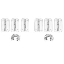 6Pack Cooler Stainless Steel Hinges for Ice Chests, Cooler Stainless Steel Hinges Replacement Set with Screws