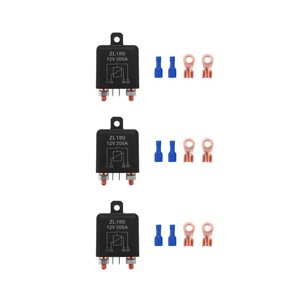 12V 200A Relay Car Truck Engine Automobile Boat Car Heavy Duty Split Charging Zl180 With 2 Pin Footprint [3 Set] 6032768021885