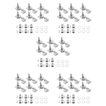 30 Piezas Plata Perillas de Maquina de Guitarra Acustica Clavija de Sintonizacion de Cuerda de Guitarra Sintonizador (15 para Izquierda + 15 para