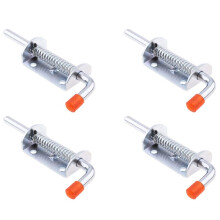 4X Metal Lock Bolt Spring Loaded with Grip Heavy Duty for Gate Shed Door Tailgate Trailer Garage