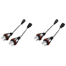 4x Car Angel Eye Fog Light Xenon White LED Bulb Headlight for E39 X83 X3 E53 X5 E60