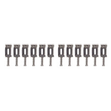 12X Gitaar Brug Zadels Roller Tremolo voor  Strat Stratocaster Tele Telecaster Elektrische Gitaar Accessoires Zilver