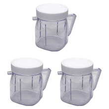 for Blender Replacement Parts, 4937 Osterizer Blender Jar Accessory, Cup Plastic Jars with Lids (3 Pack)