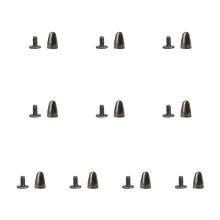 10er-Set stilvolle Spikes,-gun black 1 Spitzhut 6,5x9