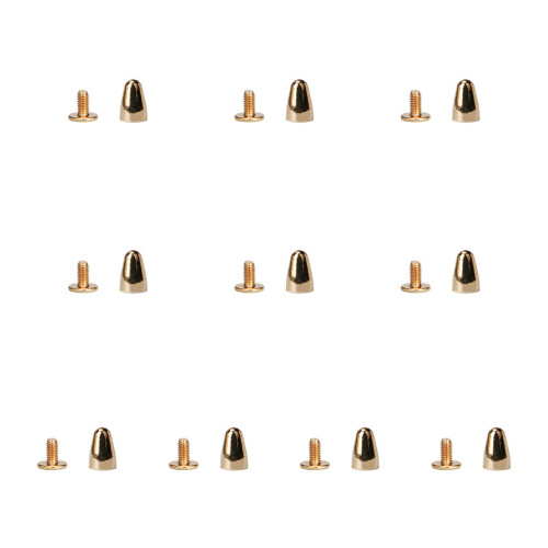 10er-Set Punk-Spikes,-Hellgold 1 Spitzhut 6,5x9