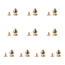 10 Set Legierungsspikes im-Hellgold 17 sechseckiger Turm 8