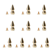 10 Set Punk Style Spikes-Lichtgold 22 dicker Turm 10x25