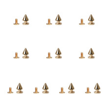 10er-Set stilvolle Spikes,-hellgoldene 16 Zwillingstürme 8x12