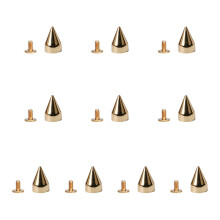 Alloy Rivets Cone Spikes Alloy-light gold 14 thick bottom 10x1