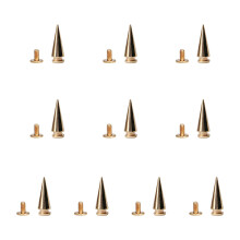 10 Set Punk Style Spikes Screwback-Hellgold 18 Twin Towers 7x20