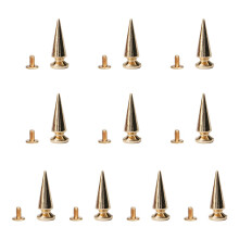 10er-Set stilvolle Spikes,- Hellgold 20 Twin Towers 10x26