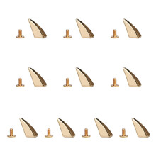 10 Set Cone Spikes Apparel Decoration-light gold 10 horns 11x16