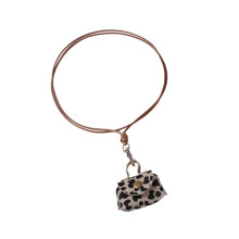 Sac sophistiqué/pendentif étoile collier cordon-sac de vache