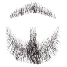 1Set Realistische Theater Baard Zwart Menselijk Haar Handgemaakt Decor