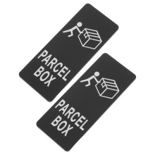 2St Weerbestendig Zwart Pakketzegel Acrylbord Zelfklevend Voor Thuis