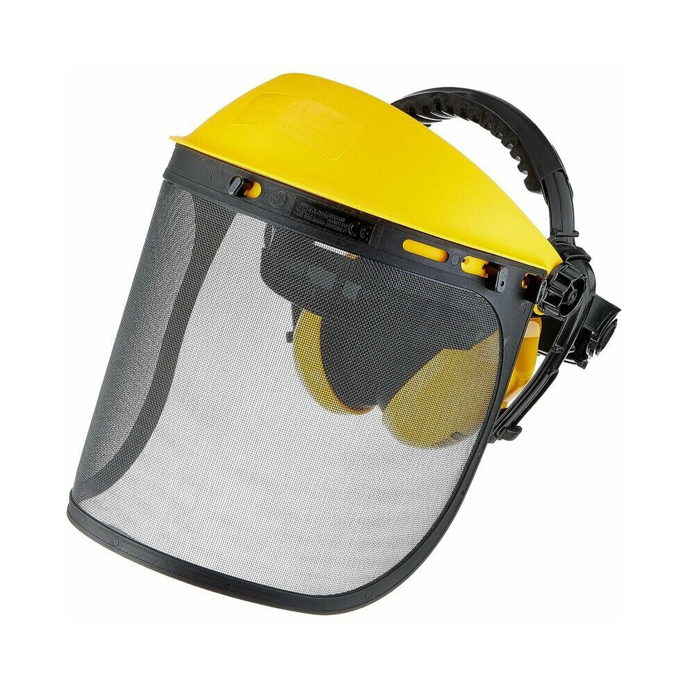 Forestry Helmet, Chainsaw Helmet With Adjustable Metal Mesh Visor And Noise-Cancelling Earmuffs, High Quality Steel Mesh Shield, Ideal For All Weather 9463374438274