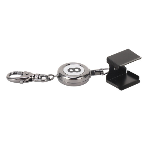 Pool Table Accessories For Billiard Chalk Holder, Automatic Telescoping Retractable Key Ring Featuring Quality Metal And Plastic Construction, Light 1
