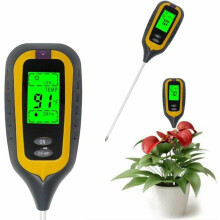 Soluzione di giardinaggio tutto in uno, tester digitale del terreno, schermo LCD ad alta definizione, kit di test del terreno 4 in 1 per umidità,