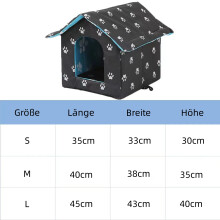 Abrigo externo para gatos selvagens, design semi-fechado, dobrável e fácil de guardar, casinha impermeável para cães e gatos, ideal para climas