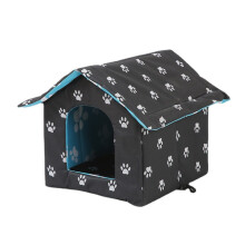 Weerbestendig buitenhuis voor katten en honden, geschikt voor de winter. Verdikte, opvouwbare schuilplaats voor zwerfkatten. Halfgesloten ontwerp