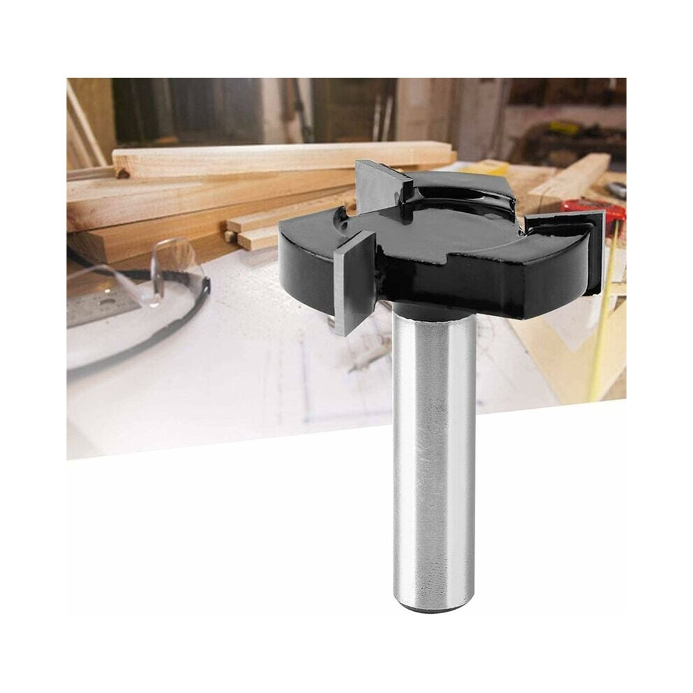 Professional Woodworking Companion, Cnc Surfacing Router Bit With High Efficiency And Anti-Kickback Design, 3 Carbide Cutting Wings For Precision 9433291779149