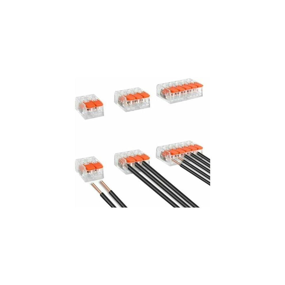 Quick Wiring Lever Wire Connectors, Reusable Transparent Housing Electrical Connector Kit, Universal Compatibility For 24-12 Awg Wire Gauges, Safe 9169997239716