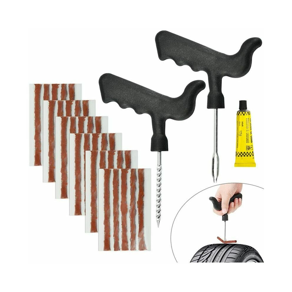 Comprehensive Tire Repair Kit, Perfect For Various Vehicles, Incorporates Durable Rubber And Steel, Ensures Versatile And Reliable Repairs, Features 9173940441286