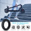 Pneus antiderrapantes para patinete de 8,5 polegadas, pneus sólidos resistentes ao desgaste com design alveolar de absorção de impacto, roda de 8