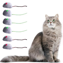Katters lekfulla följeslagare, kattmynte-infuserade plyschmusleksaker, stimulerande tuggövning för munhälsa och oändligt skoj
