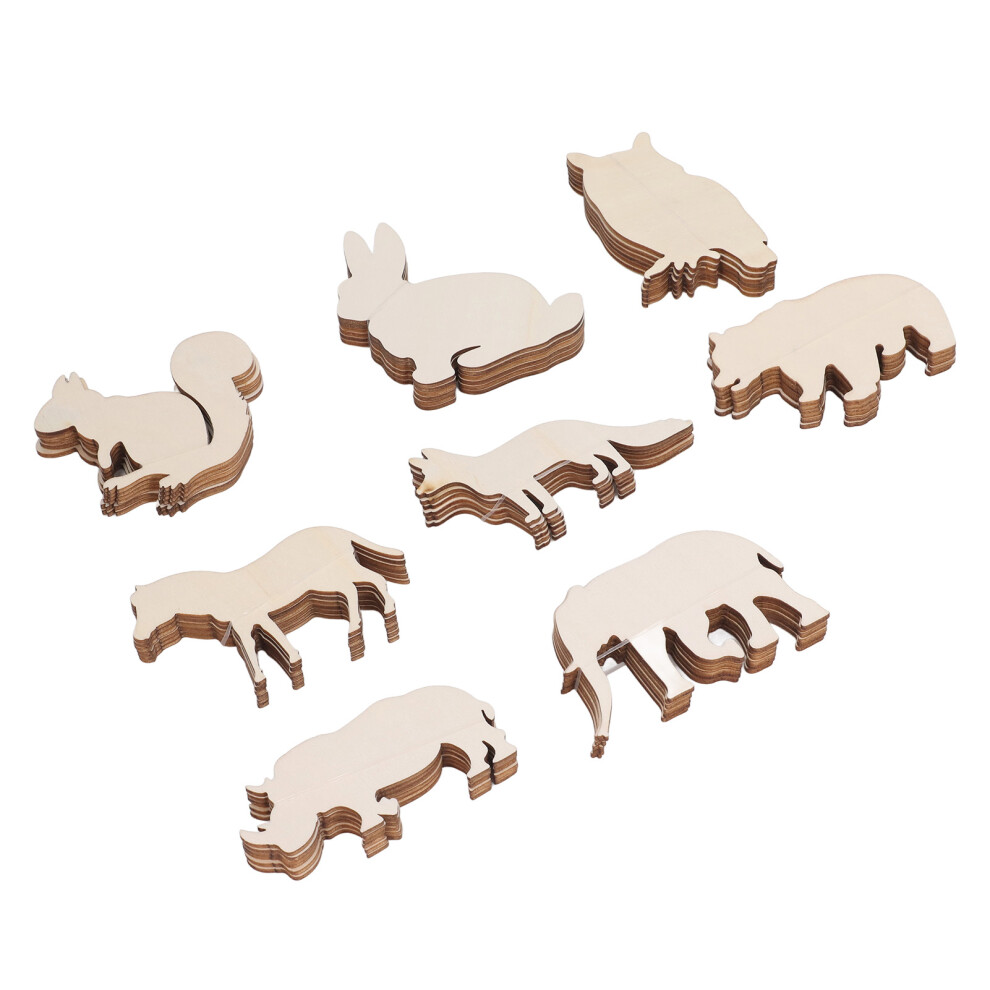 48Pcs Animal Wooden Slices Diy Ornaments Kids & Friends Decoration 3371370891169