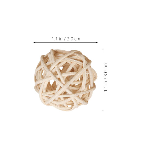 35Ud Bolas Rattan Beige Para De Jarrones Y Decoración Rústica 2