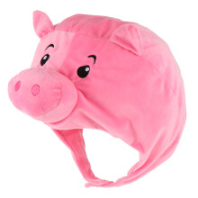2Ud Sombrero Cerdito De Peluche Rosa, Cómodo Y Ideal Para Fotos