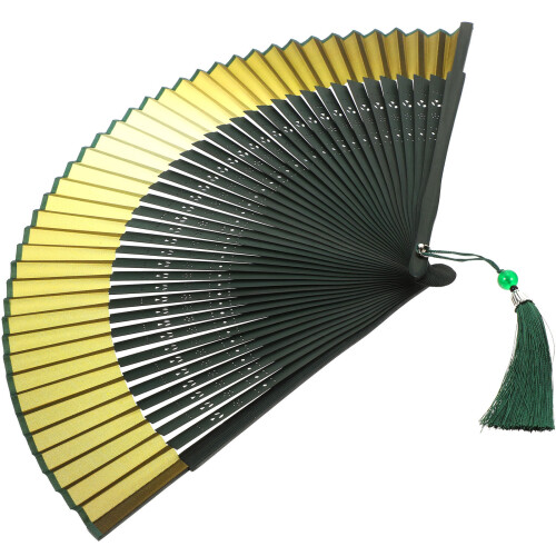 3Ud Abanicos Chinos Plegables De Bambú Para Decoración 2