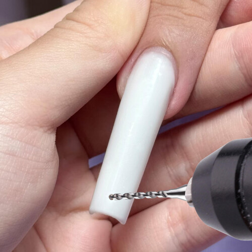 2Pcs Brocas Elétricas De Tungstênio Para Unhas Prata Toque Confortável 2