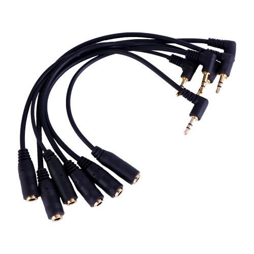 12Ud Adaptador Audio Auricular 2.5mm A 3.5mm Con Conectores Molded