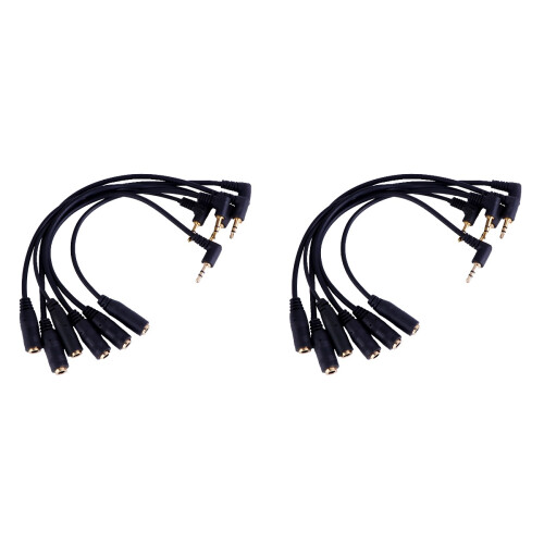 12Ud Adaptador Audio Auricular 2.5mm A 3.5mm Con Conectores Molded 1