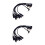 12Ud Adaptador Audio Auricular 2.5mm A 3.5mm Con Conectores Molded 5
