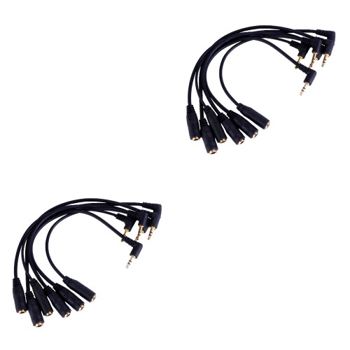 12Ud Adaptador Audio Auricular 2.5mm A 3.5mm Con Conectores Molded 2