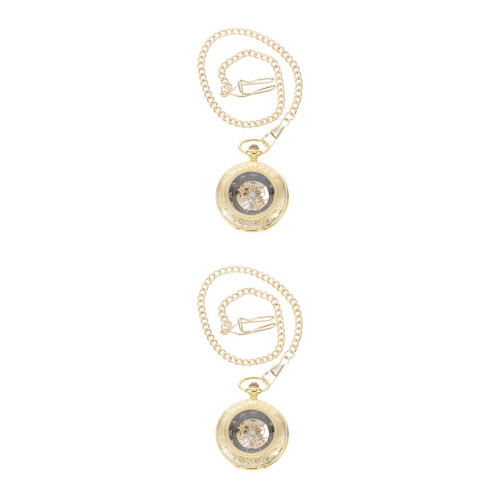 2Ud De Bolsillo Retro Dorado Con Y 2