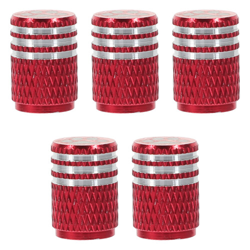 25Ud Tapas De Válvula De Neumático En Aluminio Rojo 1