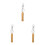 3Ud Kit Moldeador Punta Taco Snooker Pool Aluminio Dorado 10
