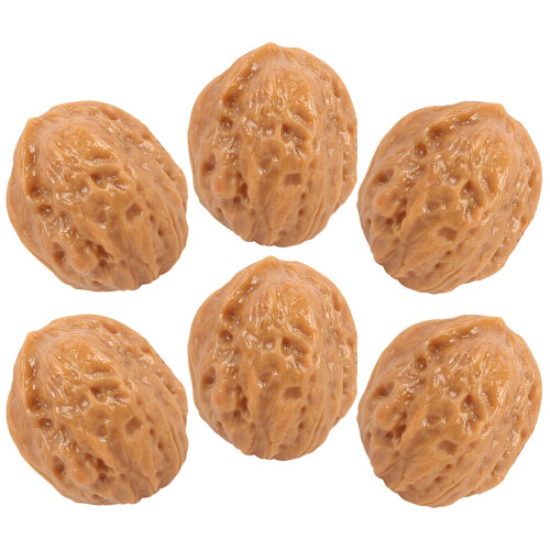 30Ud Nueces Artificiales De PVC Marrón Para Ornamentación 2