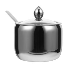 3Ud Bote Para Condimentos Acero Inoxidable Y Transparente Cocina