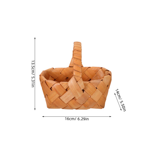 4Ud Cestas Tejidas Mini De Madera Para Y Uso Múltiples 2