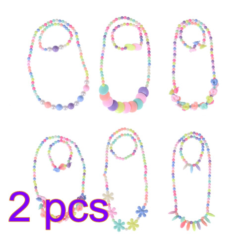 12 Collar Y Niña Multicolor Y Seguro